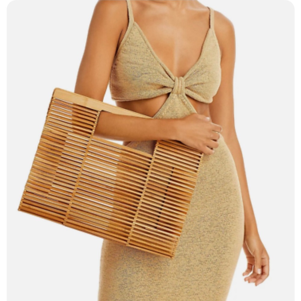 Cult Gaia Evie Bamboo Top-Handle Bag